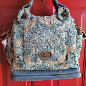 Cake by Petunia Pickle Bottom Satchel Gooseberry Blue